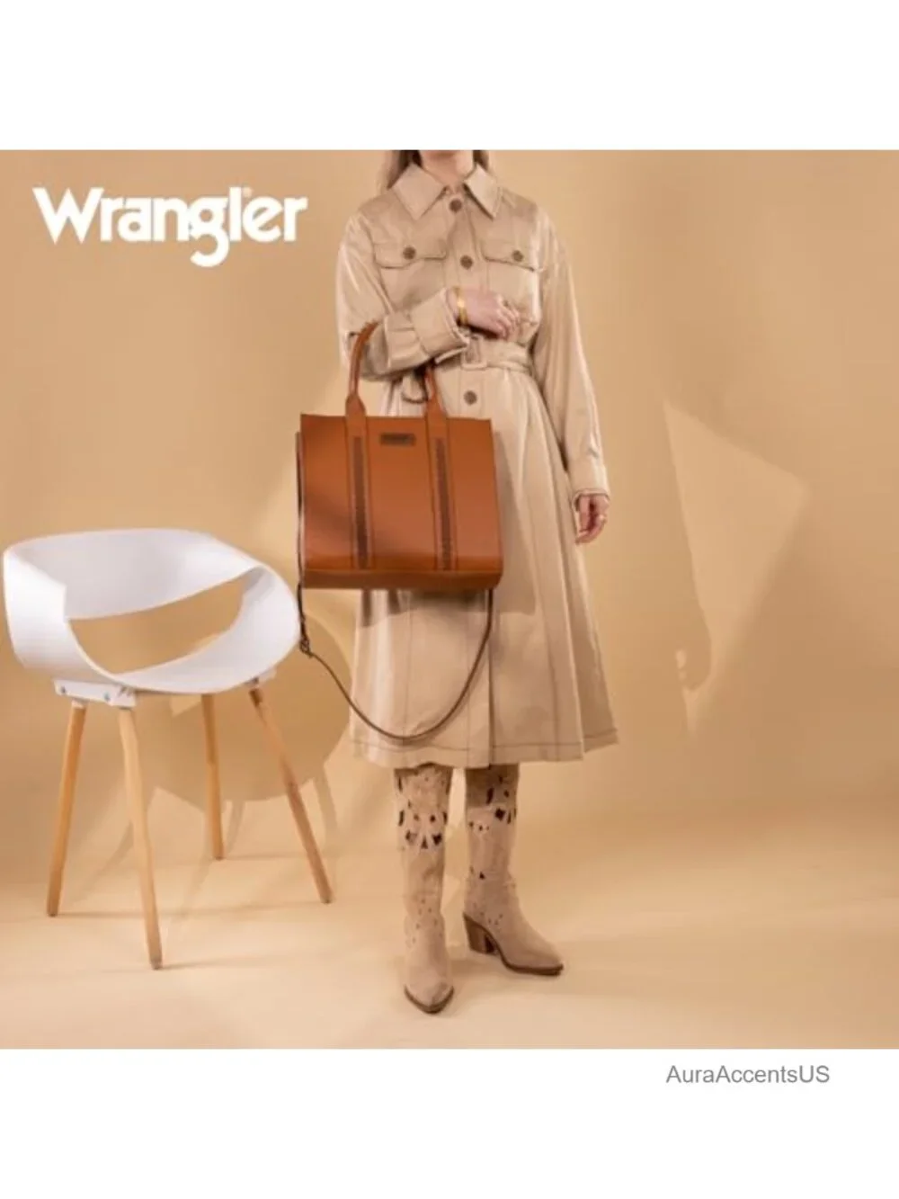Faux Leather Woven Whipstitch Tote Bag with Adjustable Strap